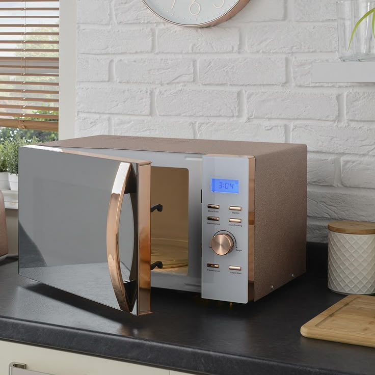 obsessed with rose gold this microwave is about to take kitchens to the next level